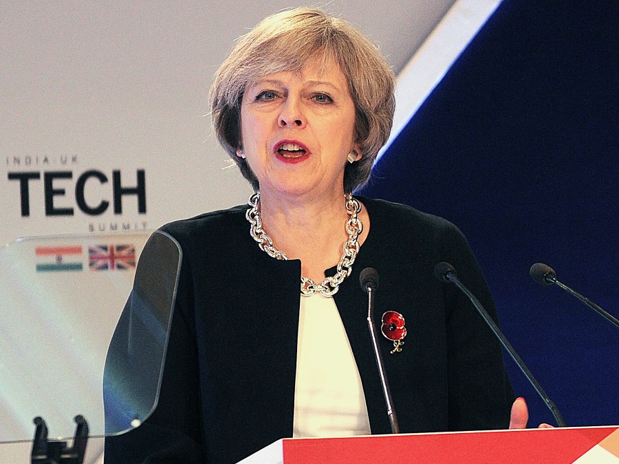 British Prime Minister Theresa May in India