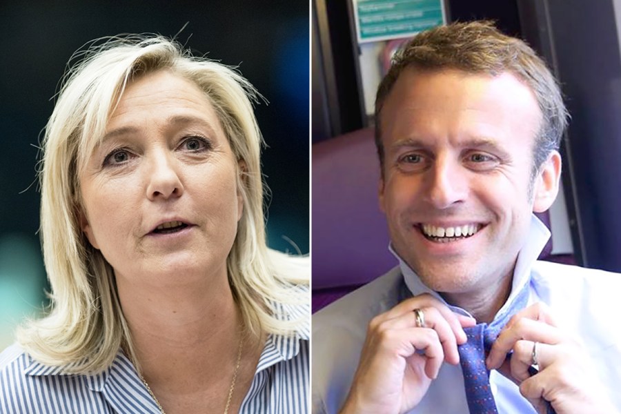 2017.04.25 Marine-Le-Pen-Emmanuel-Macron