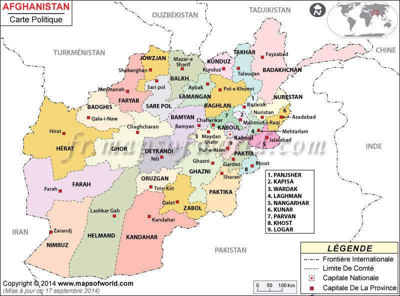 afghanistan-political-map