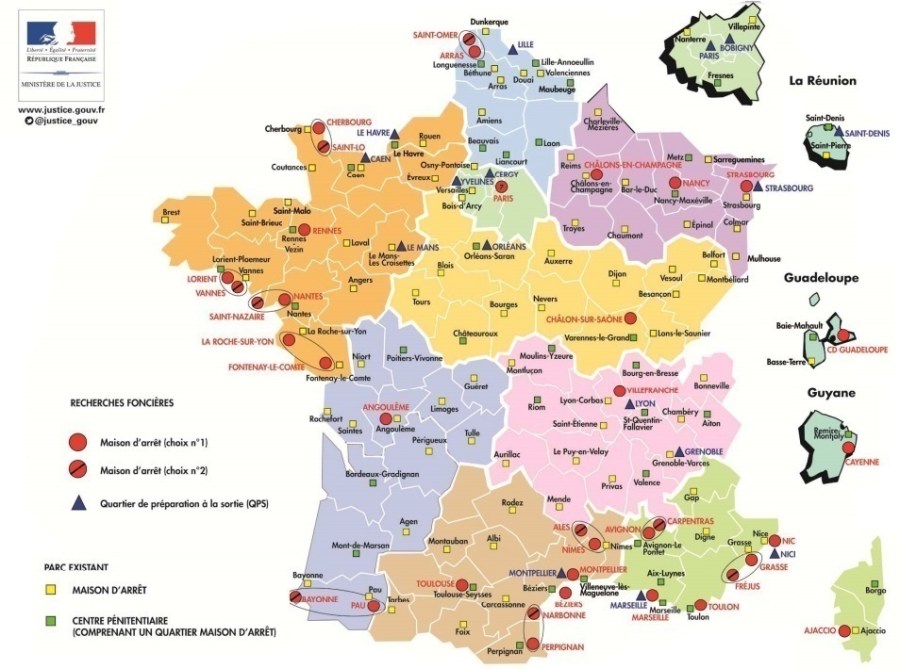 FRANCE PRISONS 22.01.2018 - ob_9603a7_carte-nouvelles-prisons