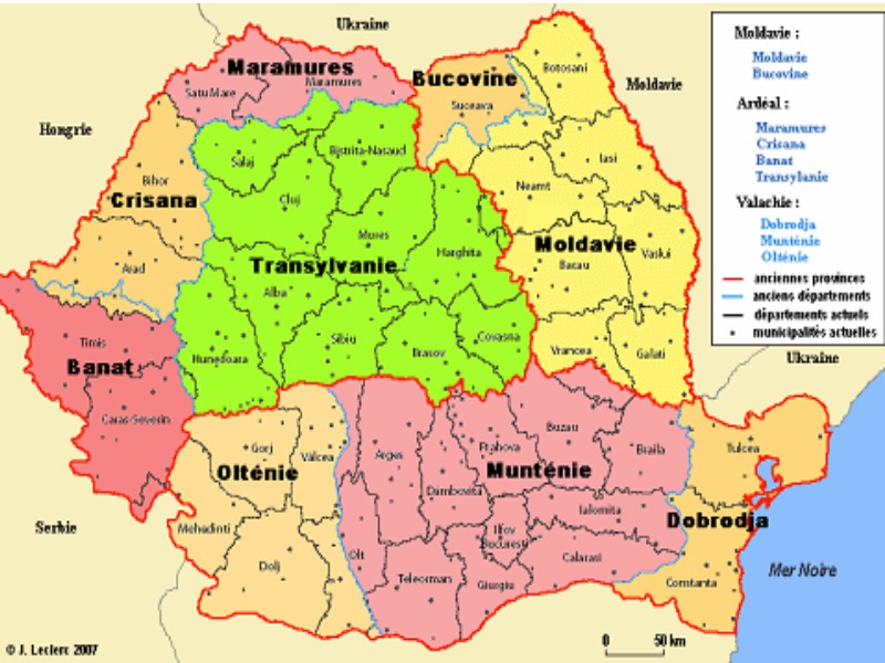 ROUMANIE Lorganisation-administrative-de-la-Roumanie
