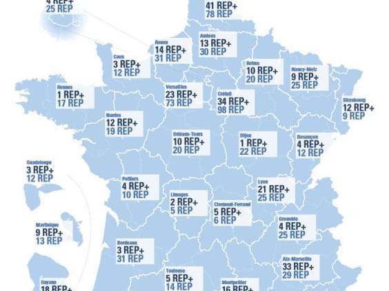 FRANCE 10000882 Le ministère de l'Education nationale vient de dévoiler sa nouvelle carte d'Education prioritaire