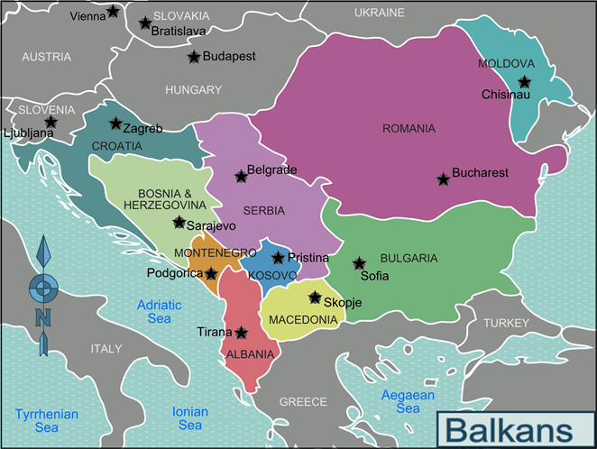 KOSOVO BALKANS Map-Balkans