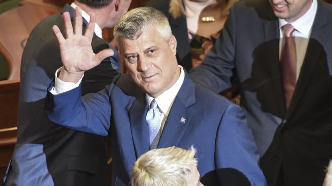 KOSOVO PRESIDENT Hashim Thaçi, 89128100_thaci-2