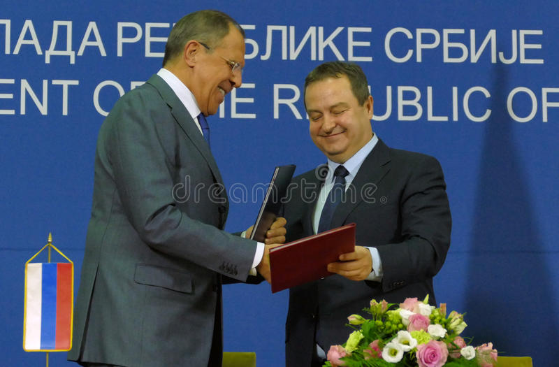 RUSSIE SERBIE conférence-de-presse-commune-des-ministres-des-affaires-étrangères-russes-et-serbes-de-l-ivica-dacic-et-du-sergey-lavrov-82366320