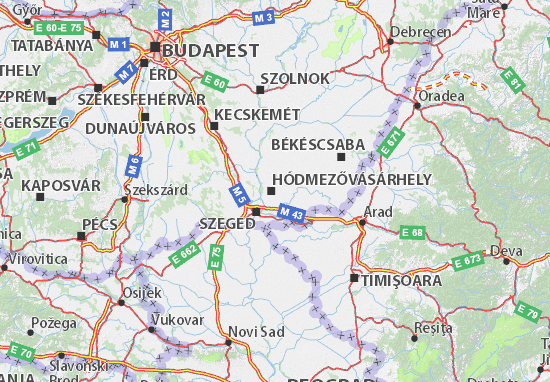 HONGRIE Hodmezovasarhely, Hungary carte