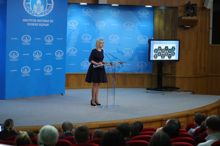 RUSSIE CONFERENCE PRESSE Maria Zakharova Брифинг 29-03-2018