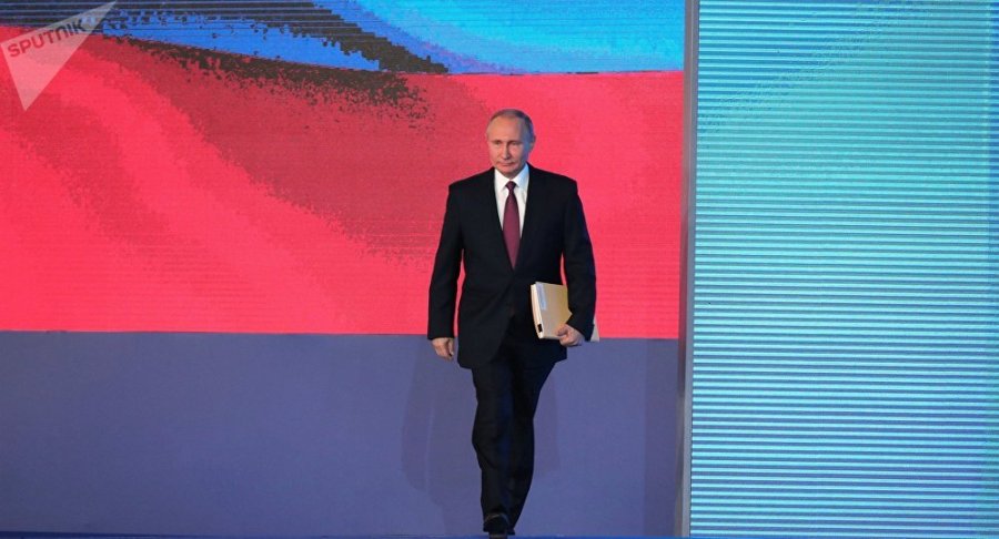 RUSSIE discours du président Poutine devant les corps constitués de la Fédération de Russie le 1er mars 2018 1035333747