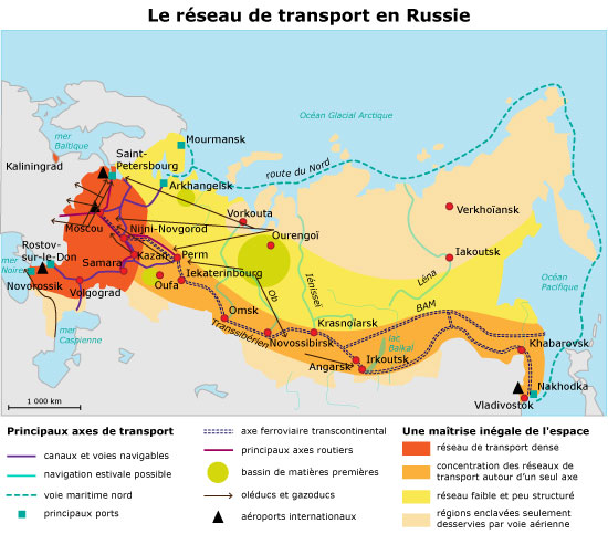 russie reseaux de transports 427221