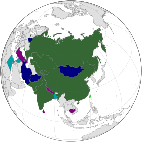 Carte des membres de l'OCS en 2017