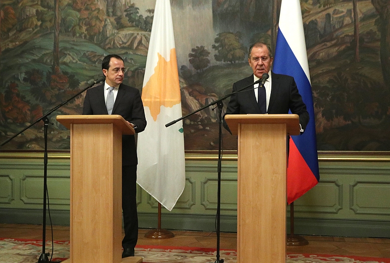 RUSSIE CHYPRE Прессконф с мининдел Кипра