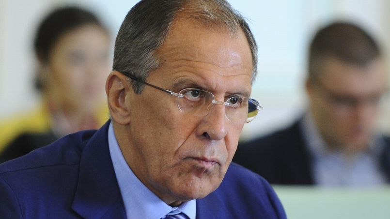 Russian FM Lavrov attends a meeting with Kazakhstan's FM Idrisov in Astana