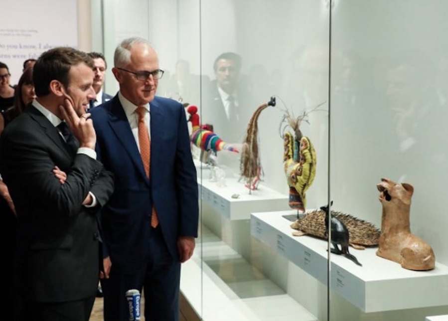 australie france Macron et Tumbull file-20180503-153891-186d7p7