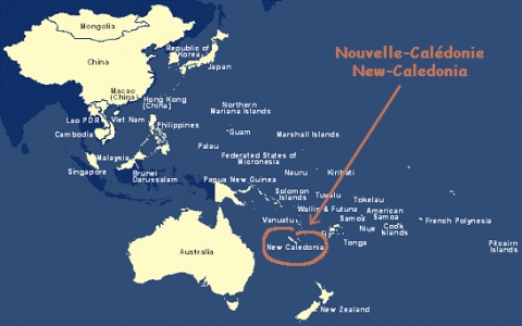 france Localisation de la Nouvelle-Calédonie dans le Pacifique Sud img-1-small480