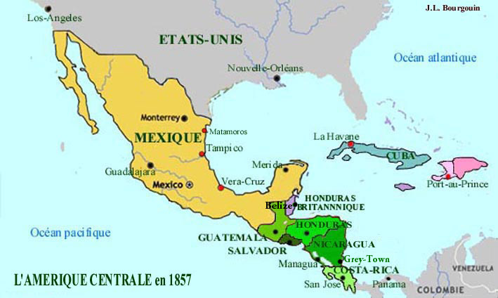 AMERIQUE Carte Amerique centrale web
