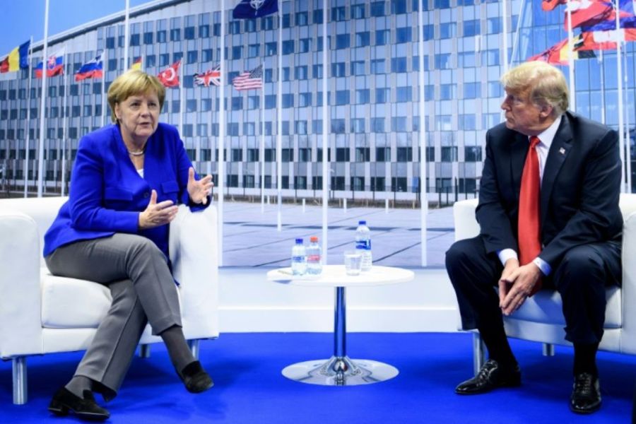 OTAN 2018 1139324-angela-merkel-et-donald-trump-le-11-juillet-2018-a-bruxelles-lors-du-sommet-de-l-otan