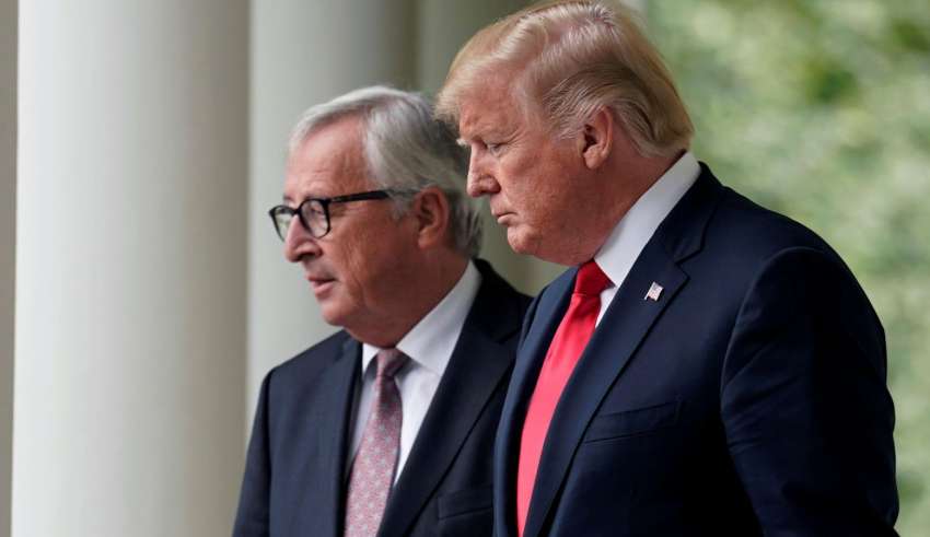 UE USA skynews-donald-trump-jean-claude-juncker_4371545-850x491