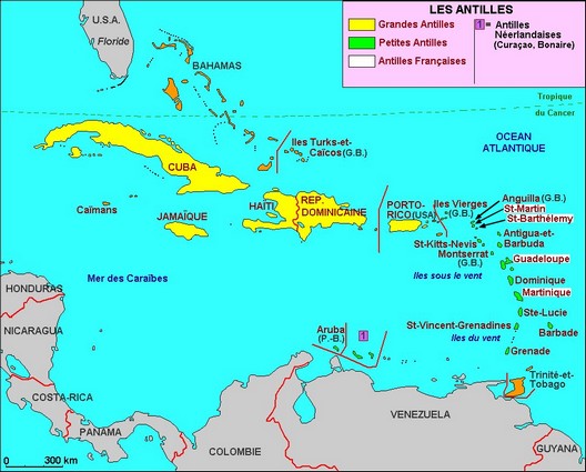 carte caraibes