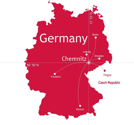 allemagne Chemnitz-Landkarte