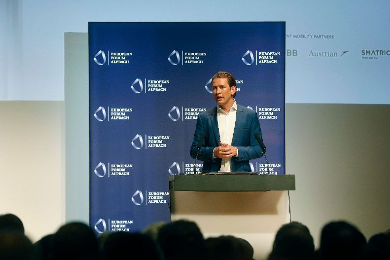 autriche chancelier fédéral Kurz Rede des Bundeskanlzers Sebastian Kurz beim Europäisches Forum Alpbach