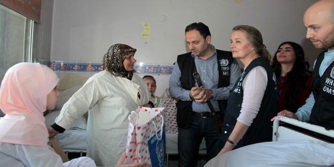 SYRIE L_Organisation mondiale de la Santé offre un don médicale de 1 million de dollars à l_hôpital pédiatrique de Damas Santé-1