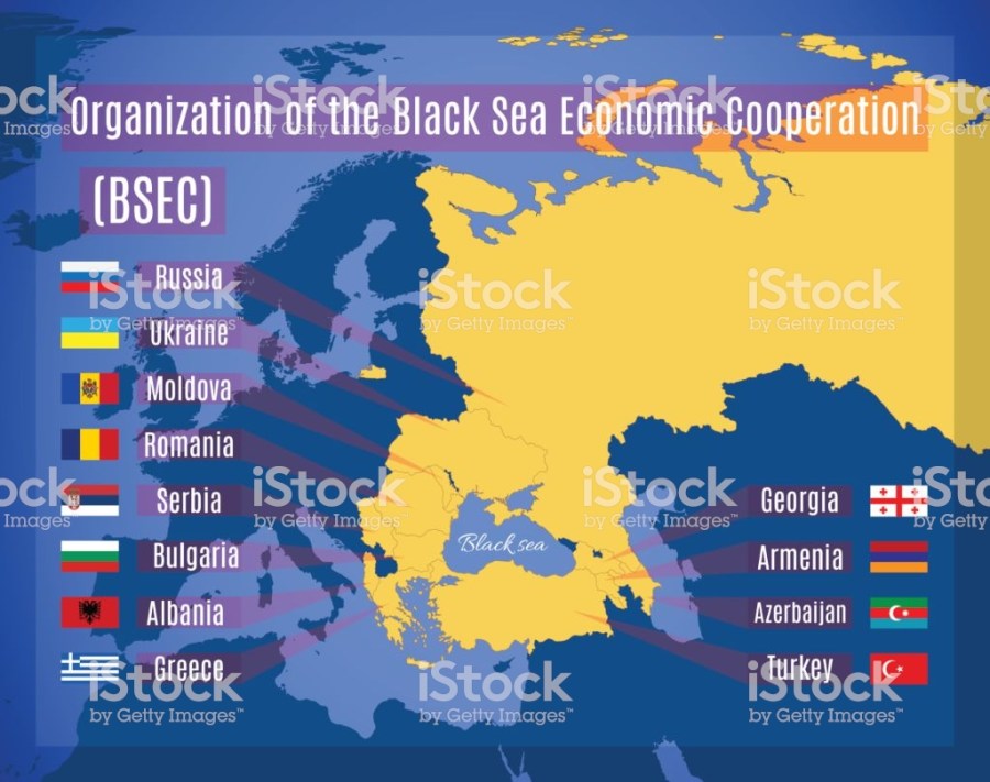Map of the Organization of the Black Sea Economic Cooperation (BSEC).