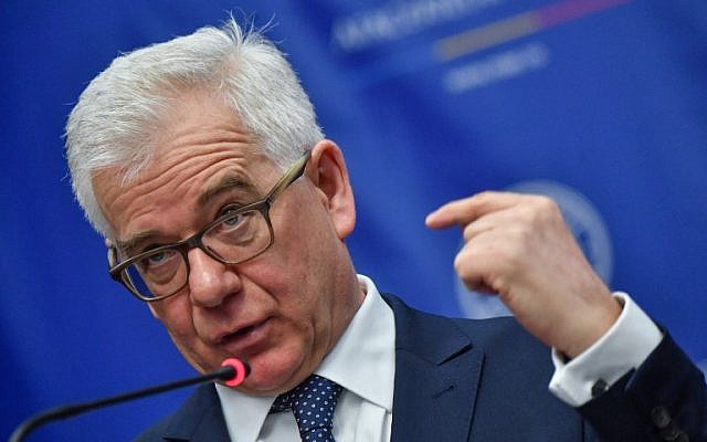 POLOGNE Le ministre des Affaires étrangères polonais Jacek Czaputowicz speaks à Bucarest, le 1er février 2018 000_YI0Z6-640x400