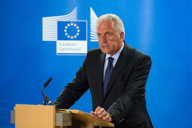 UE Dimitris Avramopoulos, commissaire européen. (photo d'archives)topelement