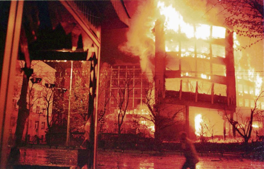 Ministry of the Interior Ablaze in Belgrade