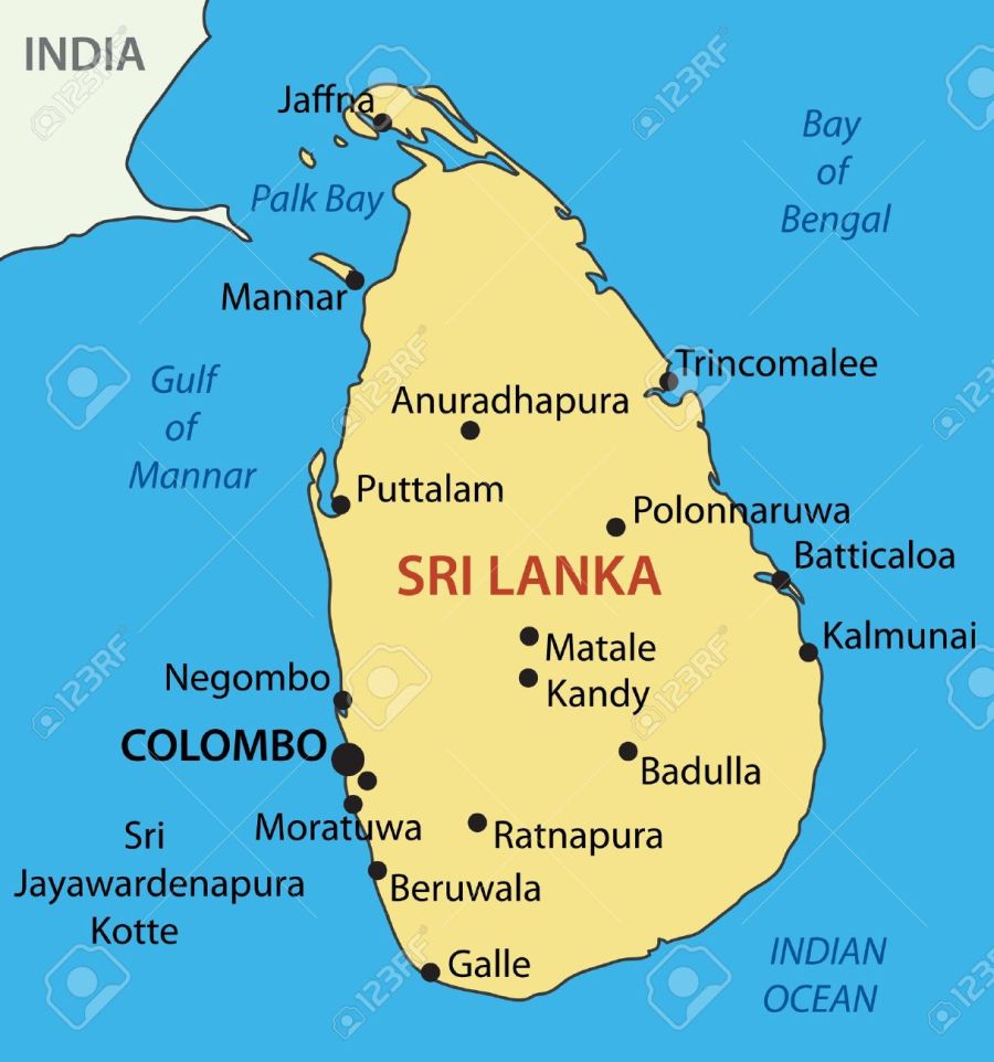 Sri Lanka 22024822-democratic-socialist-republic-of-sri-lanka-vector-map