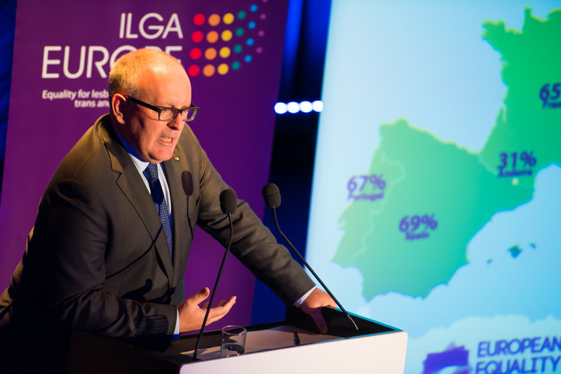 UE Timmermans There is no reason for homophobia. There is no reason to discriminate (Photo ILGA-Europe)1548fad0091674cdedfc3ed366b3c27e-800x