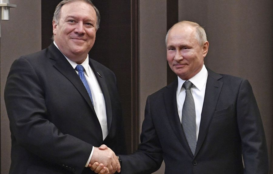 USA RUSSIE Le secrétaire d'État américain Mike Pompeo a été reçu par le président russe Vladimir POUTINE image