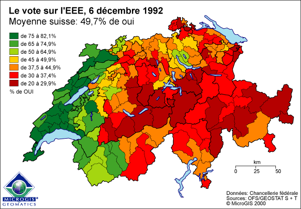 suisse UE LE NON DE 1992 eee00