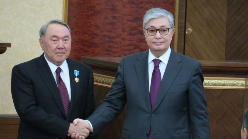 KAZAKHSTAN Kassym-Jomart Tokayev took oath as Kazakhstan's new president in the presence of his predecessor Nursultan Nazarbayev in Astana, Kazakhstan on March 20, 2019 [Anadolu]f8f88404ca11431083f6b583be7b1cbe_18