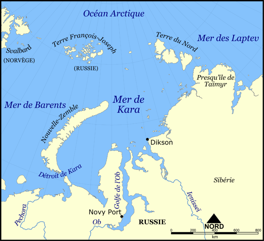 RUSSIE la péninsule du Yamal,Mer_de_Kara_(carte)