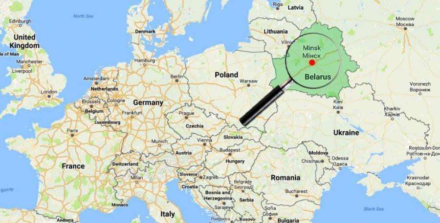 BIELORUSSIE carte-d'état-de-minsk