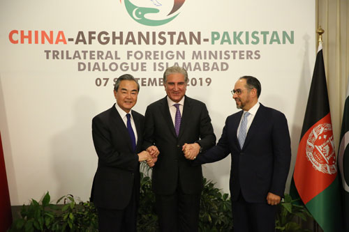 CHINE Le troisième dialogue des Ministres des Affaires étrangères Chine-Afghanistan-Pakistan s'est tenu le 7 septembre 2019 à Islamabad W020190911556149839844