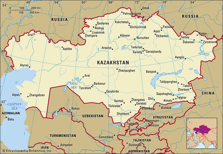 Kazakhstan-map-boundaries-cities-locator