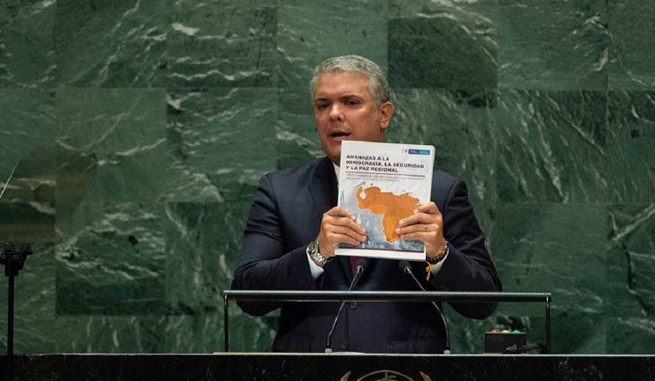 COLOMBIE LE PRESIDENT COLOMBIEN Ivan Duque présente un rapport frauduleux contre le Venezuela à l’ONU 4-740x431