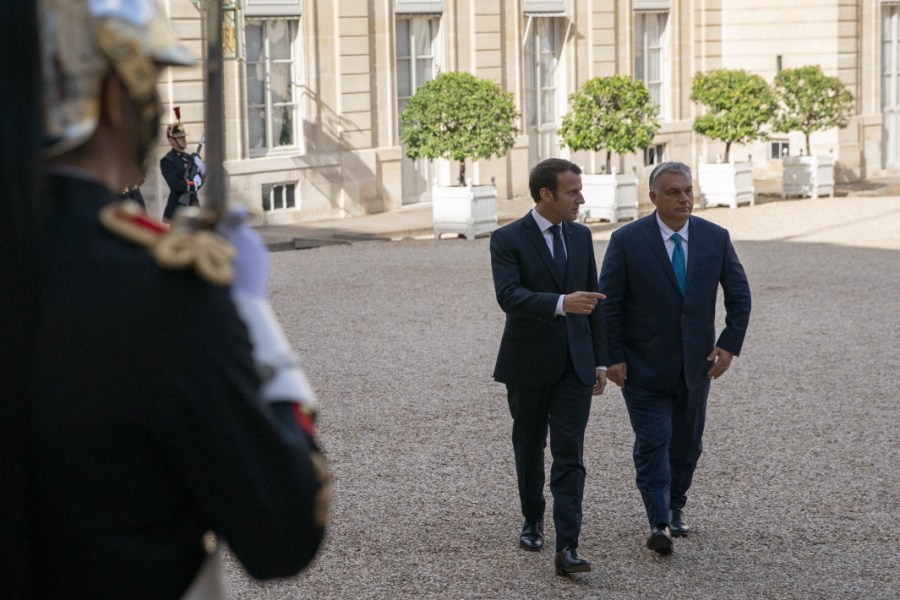 Emmanuel Macron et le premier ministre hongrois Viktor Orban à l’Élysée, ce vendredi 11 octobre. AFP06f5af7a9f25fbb60c5b8a6a1e3600925d308f5a