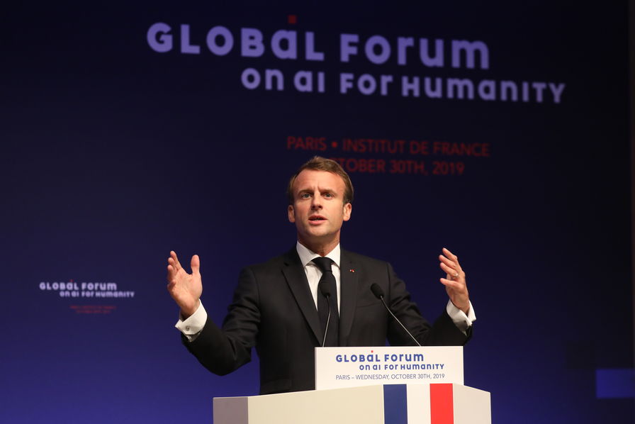 macron-forum-ai-for-humanity-afp-pas-reutiliser