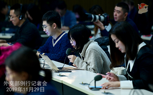 CHINE 4 Conférence de presse du 29 novembre 2019 W020191204510929634296