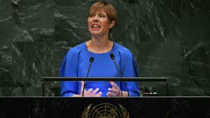 Estonie Présidente Kersti Kaljulaid depuis 2016 ,images