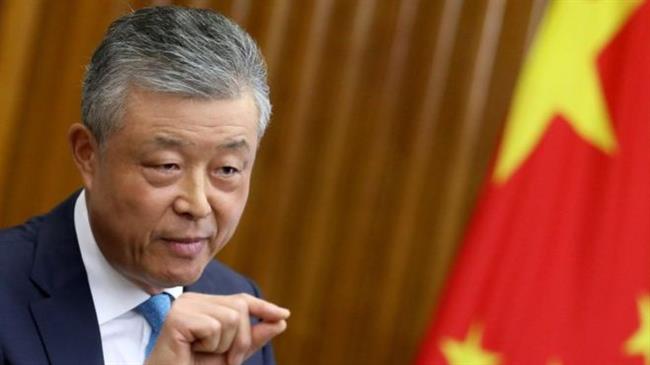 Liu Xiaoming, ambassadeur de Chine au Royaume-Uni, lors d’une conférence de presse hier, lundi 9 septembre 2019. ©Reuters3b68c894-3cc9-4f85-96fd-d36df323eaae