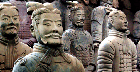 CHINE 5 Soldats-en-terre-cuite-a-Xian