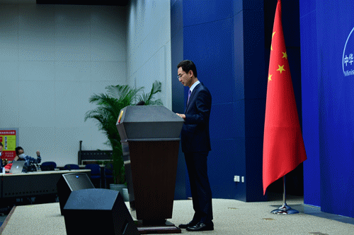 Conférence de presse PH 14 du 27 mars 2020 tenue par le porte-parole du Ministère des Affaires étrangères Geng Shuang W020200401370148011021
