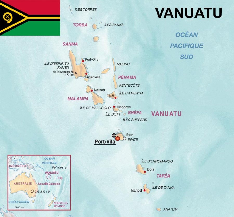 ILES DU VANATU carte-vanuatu