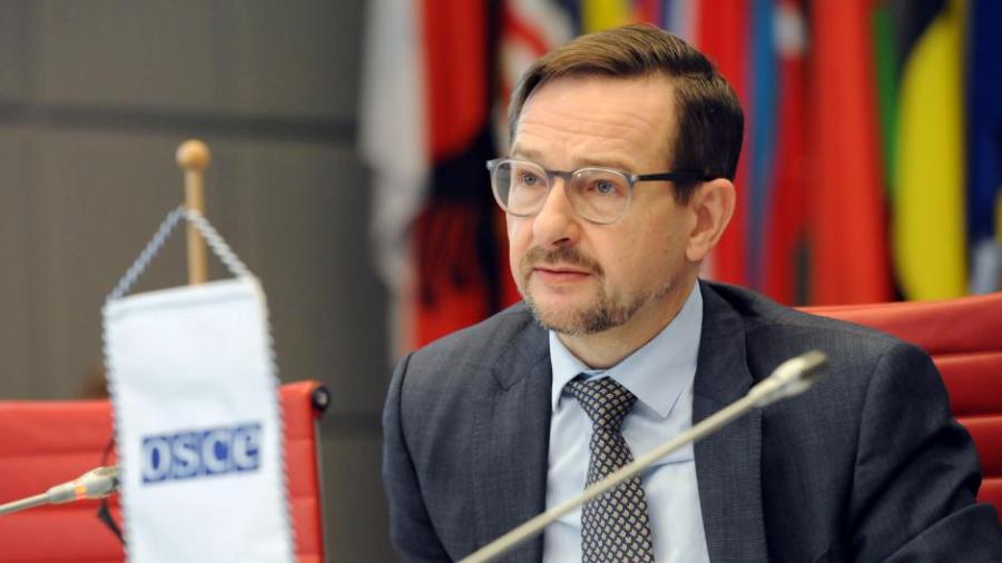 367716 OSCE Secretary General Thomas Greminger at the 1st Preparatory Meeting of the 26th OSCE Economic and Environmental Forum, Vienna, 22 January 2018.
