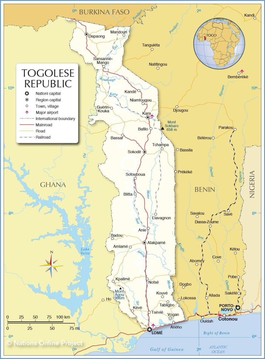 AFRIQUE TOGO carte-togo