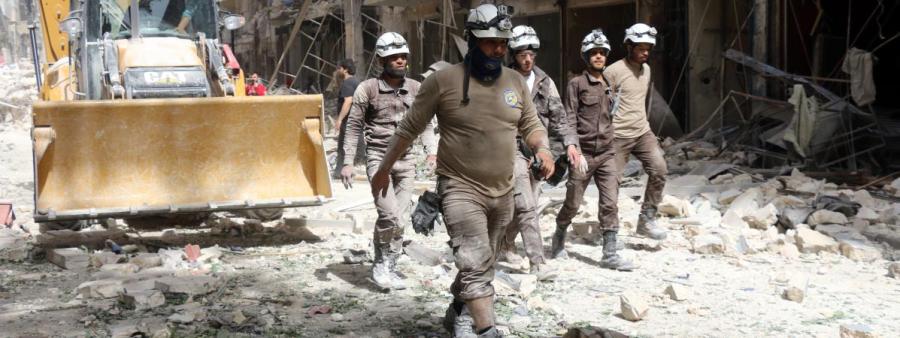 Les Casques blancs en Syrie (THAER MOHAMMED AFP) 10871427